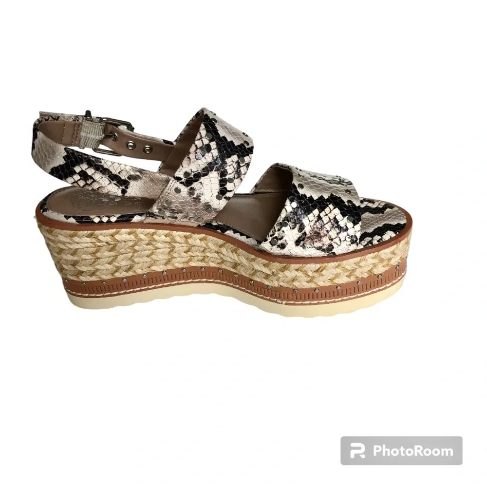 Vince Camuto Marsa Sandals Snakeskin Leather Platform